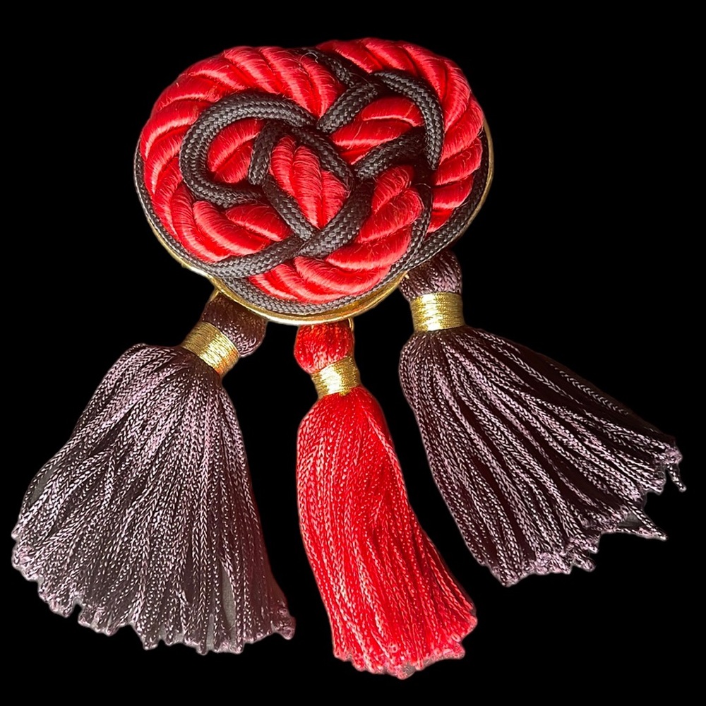 Vintage Carol Dauplaise Large Statement Tassel Brooch